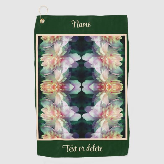 Serviette De Golf Fleur de pivoine rose Multiplié Abstrait Personnal (Devant)