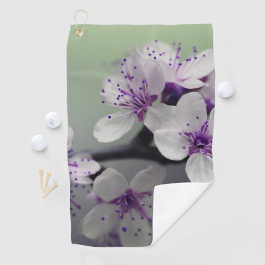 Serviette De Golf Fleur de printemps pourpre en fleurs   (En situation)