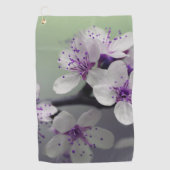 Serviette De Golf Fleur de printemps pourpre en fleurs   (Devant)