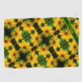 Serviette De Golf Fleur de tournesol Abstrait personnalisé (Horizontal)