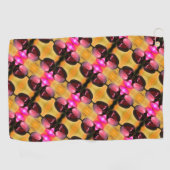 Serviette De Golf Fleur de tulipe violette foncée Motif Abstrait (Horizontal)