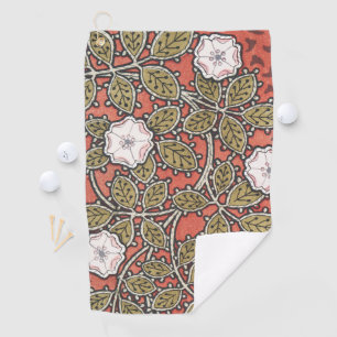 Serviette De Golf Fleur d'illustration Rose sauvage Vintage