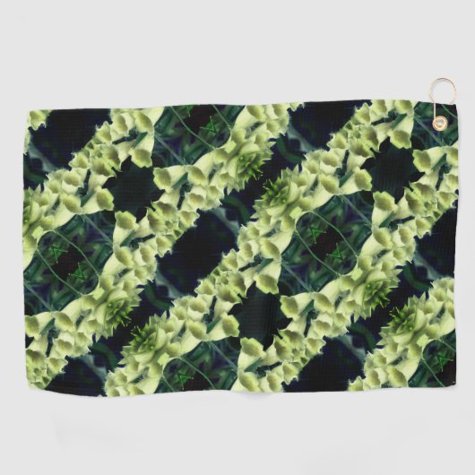 Serviette De Golf Fleur Foxglove crémeuse Motif Abstrait (Horizontal)