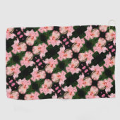 Serviette De Golf Fleur Iris Arborée Dans Chaque Motif Abstrait (Horizontal)