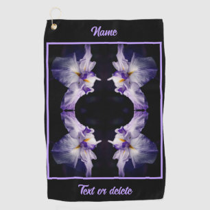 Serviette De Golf Fleur Iris japonaise intense Abstraite personnalis