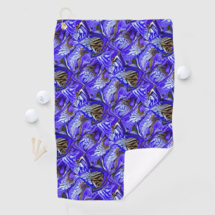 Serviette De Golf Fleur Iris Violet / Esthétique / Carrelé /