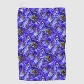 Serviette De Golf Fleur Iris Violet / Esthétique / Carrelé / (Devant)