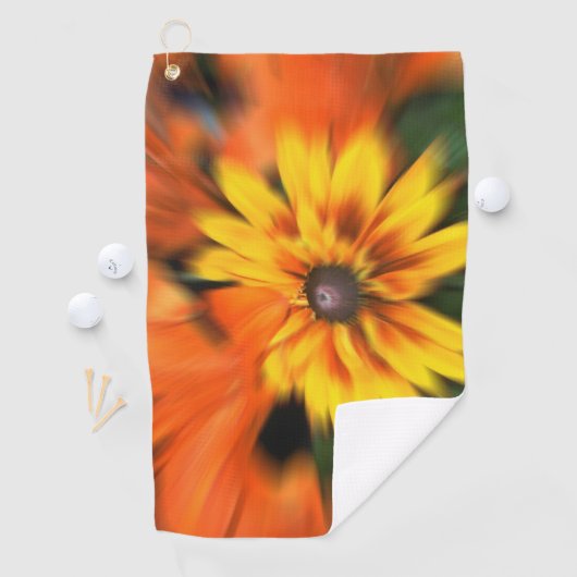 Serviette De Golf Fleur jaune mystique (En situation)