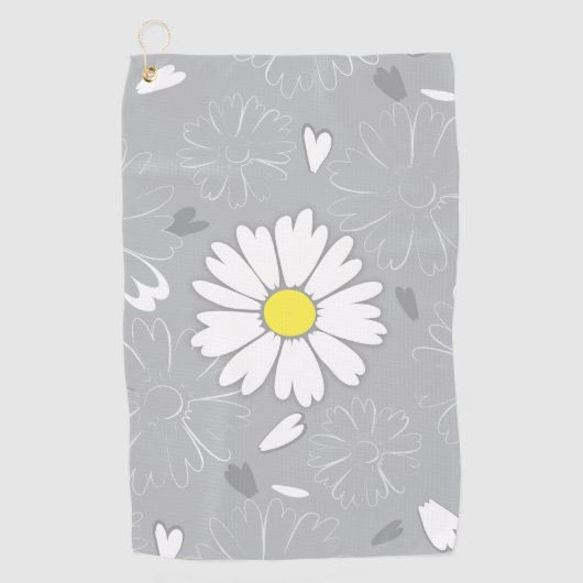 Serviette De Golf Fleur marguerite d'Eilin (Devant)