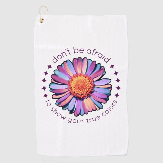 Serviette De Golf Fleur mignonne violet rose bleu marguerite femmes  (Devant)