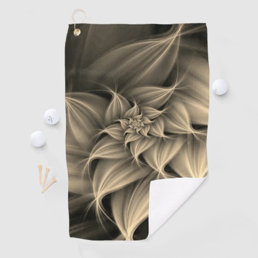 Serviette De Golf Fleur Or Awesome Fractale (En situation)