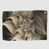 Serviette De Golf Fleur Or Awesome Fractale (Horizontal)