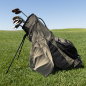 Serviette De Golf Fleur Or Awesome Fractale (Vert)