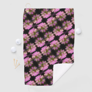 Serviette De Golf Fleur Rose Et Blanc Fermer Motif