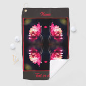 Serviette De Golf Fleur Rouge Dans Sunlight Abstrait Personnalisé (En situation)