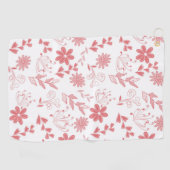 Serviette De Golf Fleurs (Horizontal)