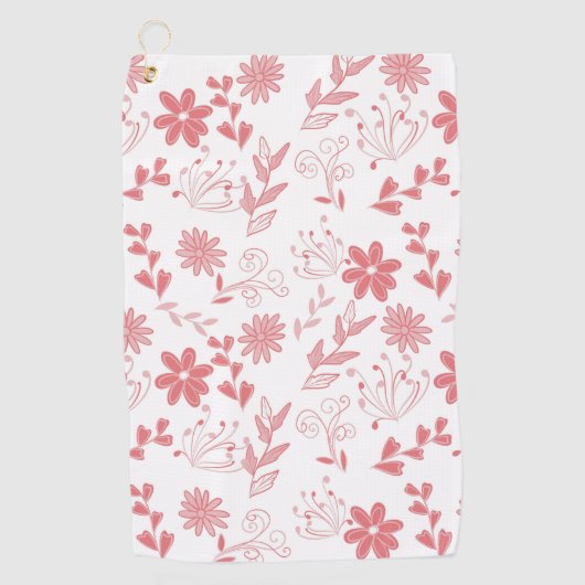 Serviette De Golf Fleurs (Devant)