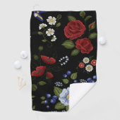 Serviette De Golf Fleurs (En situation)