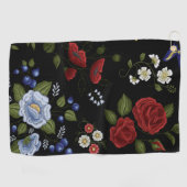 Serviette De Golf Fleurs (Horizontal)