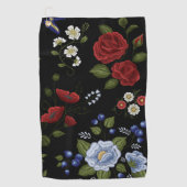 Serviette De Golf Fleurs (Devant)