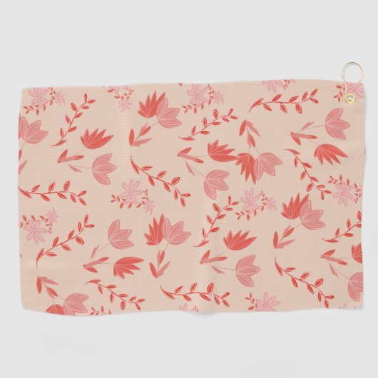 Serviette De Golf Fleurs (Horizontal)