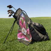 Serviette De Golf Fleurs accrocheuses (Vert)