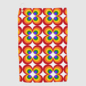 Serviette De Golf Fleurs arc-en-ciel psychédéliques (Devant)
