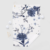 Serviette De Golf Fleurs bleues (En situation)
