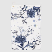 Serviette De Golf Fleurs bleues (Devant)