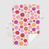 Serviette De Golf Fleurs Colorées Grand Motif (En situation)