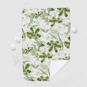 Serviette De Golf Fleurs d'aquarelle blanche 2 (En situation)