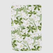 Serviette De Golf Fleurs d'aquarelle blanche 2 (Devant)