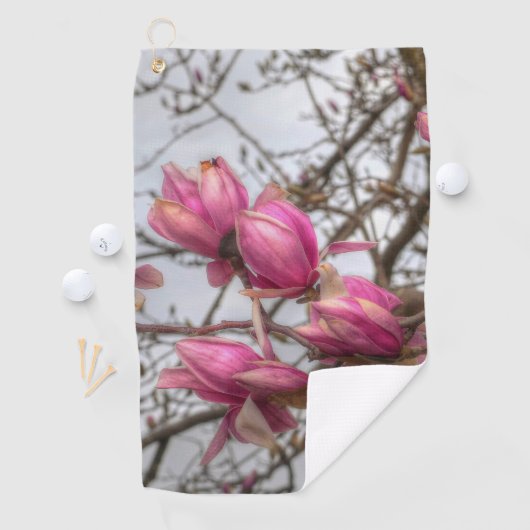 Serviette De Golf Fleurs d'arbre de tulipe (En situation)