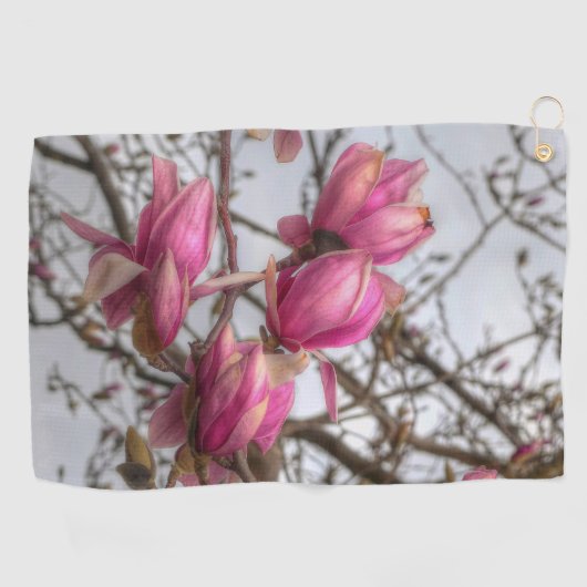 Serviette De Golf Fleurs d'arbre de tulipe (Horizontal)