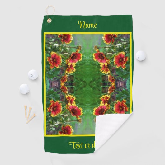 Serviette De Golf Fleurs de couverture - Fleurs - Aquarelle Personna (En situation)