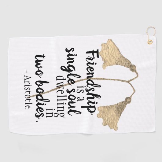 Serviette De Golf Fleurs de devis d'amitié (Horizontal)