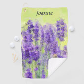 Serviette De Golf Fleurs de lavande Impressionniste Aquarelle (En situation)