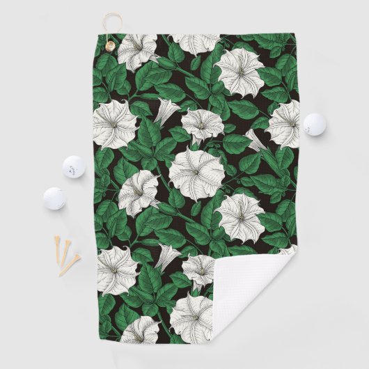 Serviette De Golf Fleurs de lune 2 (En situation)