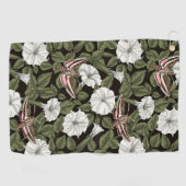 Serviette De Golf Fleurs de lune et sphinx Mois (Horizontal)