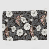 Serviette De Golf Fleurs de lune et sphinx Moths 2 (Horizontal)