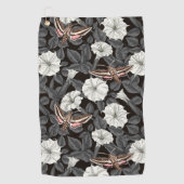 Serviette De Golf Fleurs de lune et sphinx Moths 2 (Devant)
