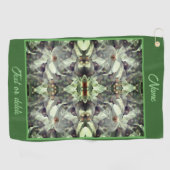 Serviette De Golf Fleurs de Magnolia Abstraites Personnalisées (Horizontal)