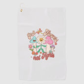 Serviette De Golf Fleurs de prélèvement, pas combats | Champignons e (Devant)