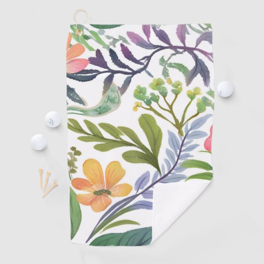 Serviette De Golf Fleurs de printemps | Champs de fleurs  (En situation)