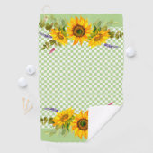 Serviette De Golf Fleurs de soleil sur tableau de bord (En situation)