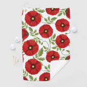 Serviette De Golf Fleurs d'été joyeuses floraison de pavot (En situation)