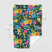 Serviette De Golf Fleurs Ditsy Vibrantes Motif Floral-43785 (En situation)