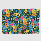 Serviette De Golf Fleurs Ditsy Vibrantes Motif Floral-43785 (Horizontal)
