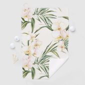 Serviette De Golf Fleurs d'orchidée blanche tropicale   (En situation)