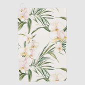 Serviette De Golf Fleurs d'orchidées blanches tropicales   (Devant)